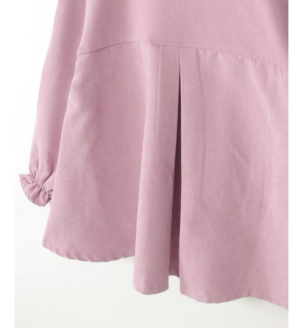 ikka kids「布帛ドッキング裏毛チュニック（120~160cm）」|Tシャツ・カットソー|