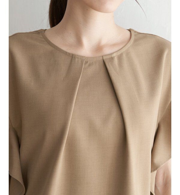 IKKA LOUNGE「麻調バー付きブラウス」|シャツ・ブラウス|