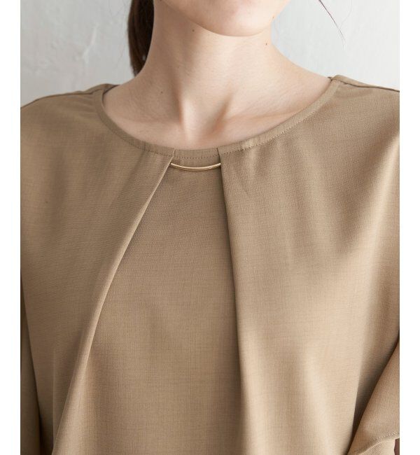 IKKA LOUNGE「麻調バー付きブラウス」|シャツ・ブラウス|