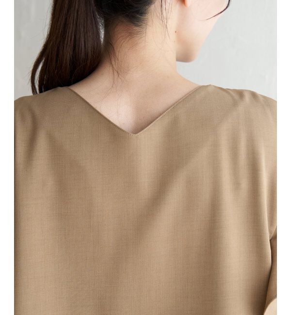 IKKA LOUNGE「麻調バー付きブラウス」|シャツ・ブラウス|