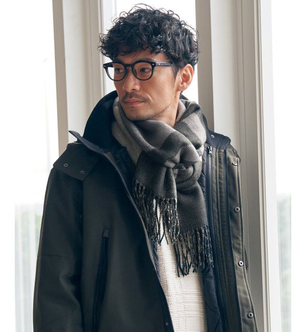 ikka「リバーシブルチェックマフラー」|マフラー|