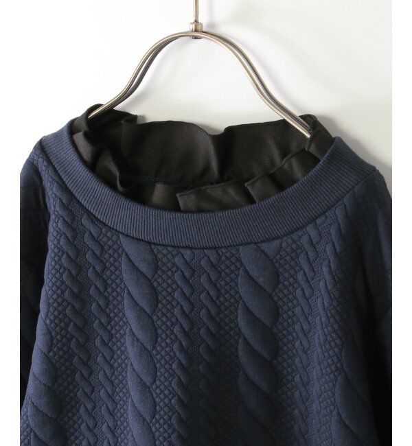 ikka kids「フクレジャカード襟裾フリルプルオーバー（120~160cm）」|Tシャツ・カットソー|