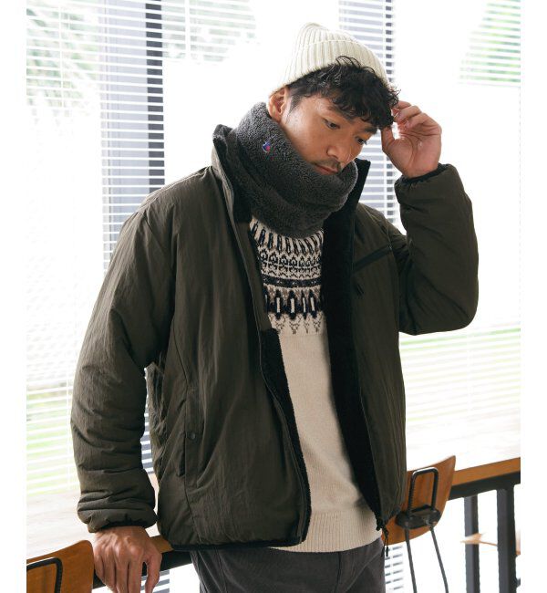 ikka「リバーシブルナイロンフリースブルゾン」|ブルゾン・スタジャン|