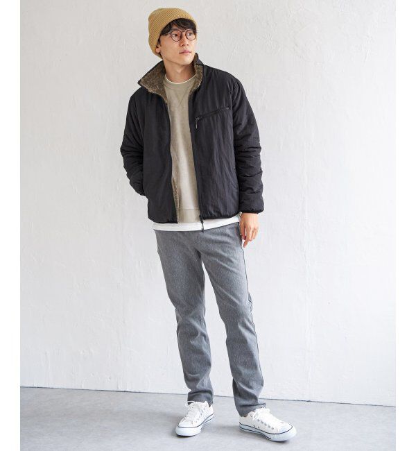 ikka「リバーシブルナイロンフリースブルゾン」|ブルゾン・スタジャン|