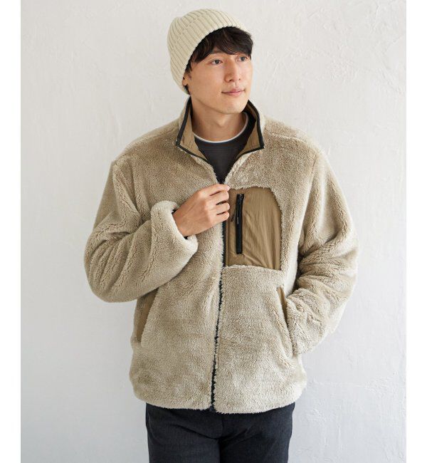 ikka「リバーシブルナイロンフリースブルゾン」|ブルゾン・スタジャン|