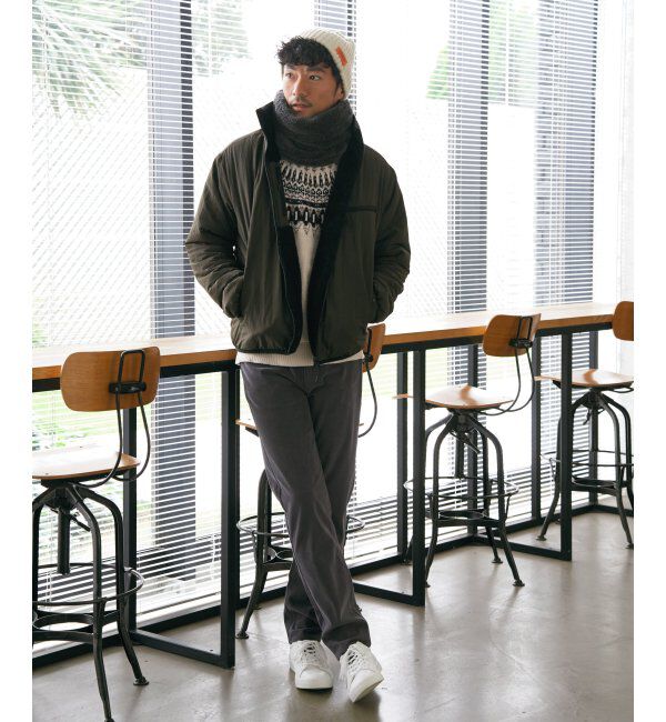 ikka「リバーシブルナイロンフリースブルゾン」|ブルゾン・スタジャン|