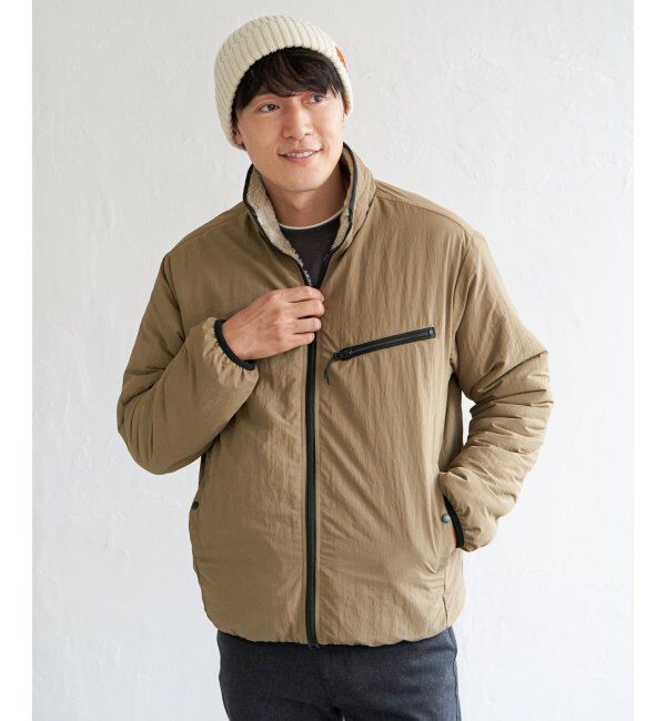 ikka「リバーシブルナイロンフリースブルゾン」|ブルゾン・スタジャン|