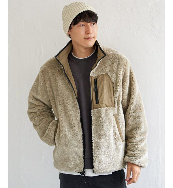 ikka「リバーシブルナイロンフリースブルゾン」|ブルゾン・スタジャン|