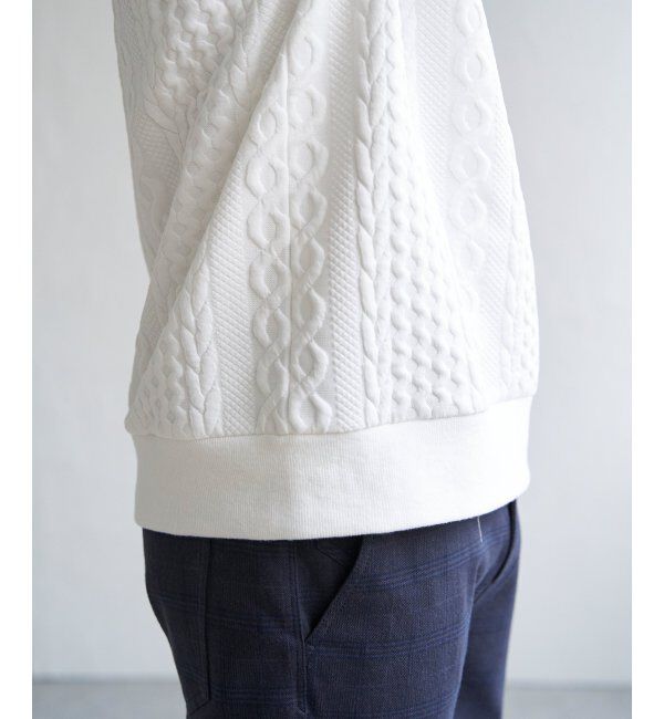 ikka「フクレジャカードクルーネックプルオーバー」|パーカー|