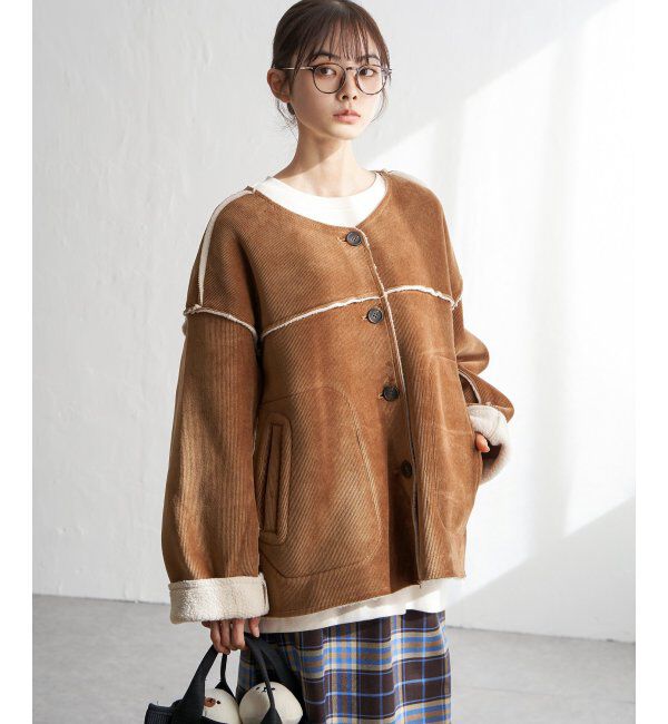 Lbc with Life「コーデュロイリバーシブルジャケット」|ブルゾン・スタジャン|