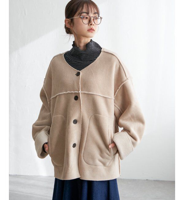 Lbc with Life「コーデュロイリバーシブルジャケット」|ブルゾン・スタジャン|