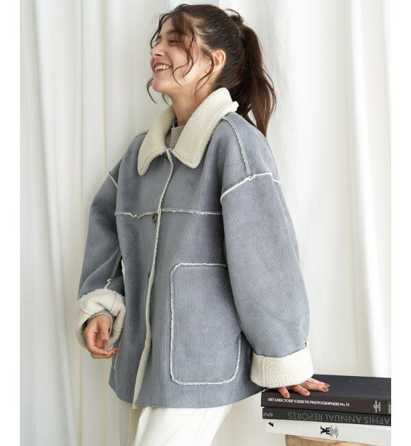 Lbc with Life「ボアコーデュロイリバエリツキＪＫ」|ブルゾン・スタジャン|