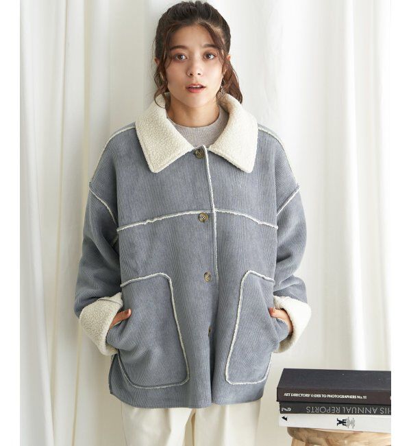 Lbc with Life「ボアコーデュロイリバエリツキＪＫ」|ブルゾン・スタジャン|