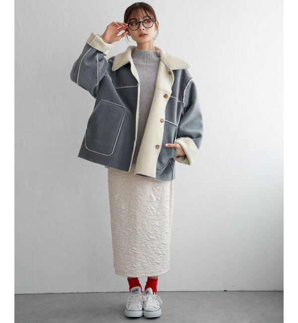 Lbc with Life「ボアコーデュロイリバエリツキＪＫ」|ブルゾン・スタジャン|