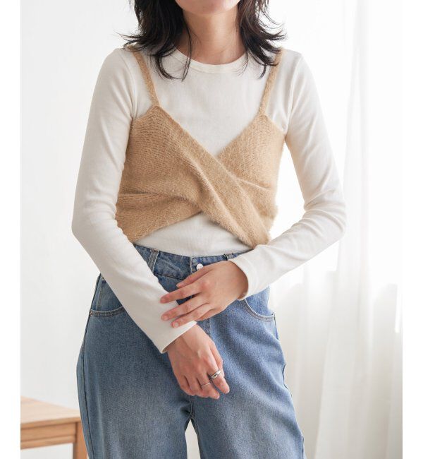 VENCE share style「ツイストニットビスチェ」|タンクトップ|