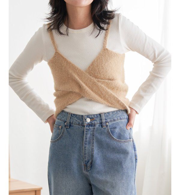 VENCE share style「ツイストニットビスチェ」|タンクトップ|