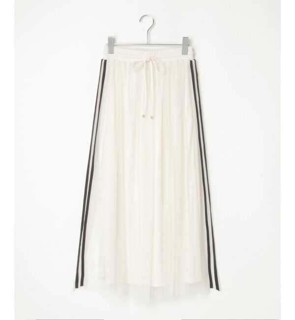 VENCE share style「サイドラインチュールスカート」|スカート|