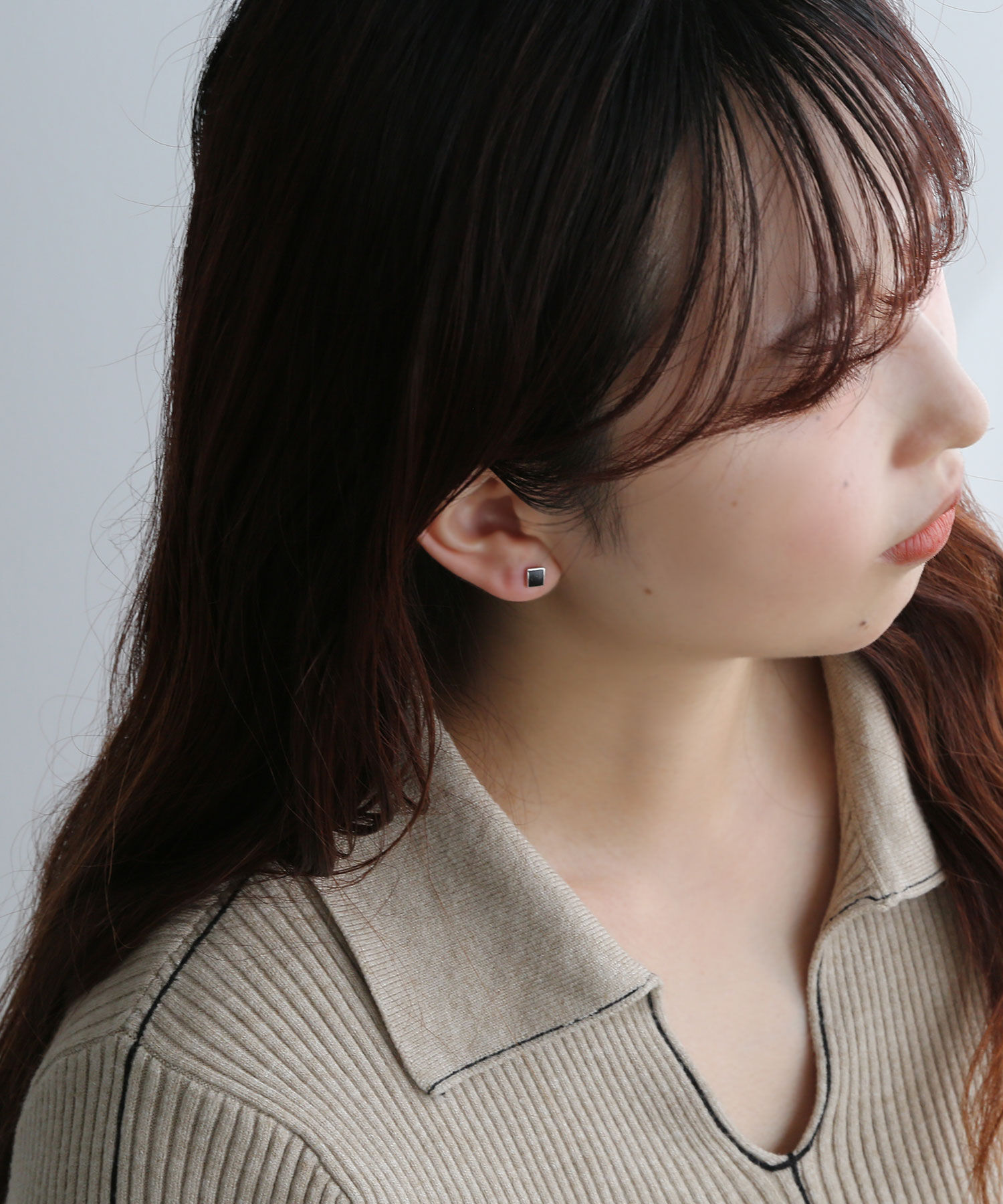  「[silver925]ミニスタッドピアス オニキス〈金属アレルギー対応〉」|ピアス|