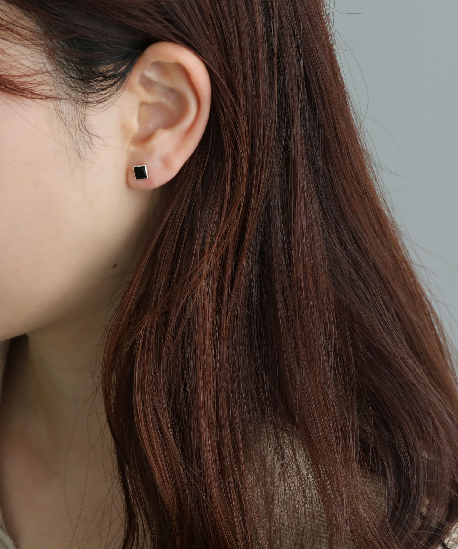  「[silver925]ミニスタッドピアス オニキス〈金属アレルギー対応〉」|ピアス|