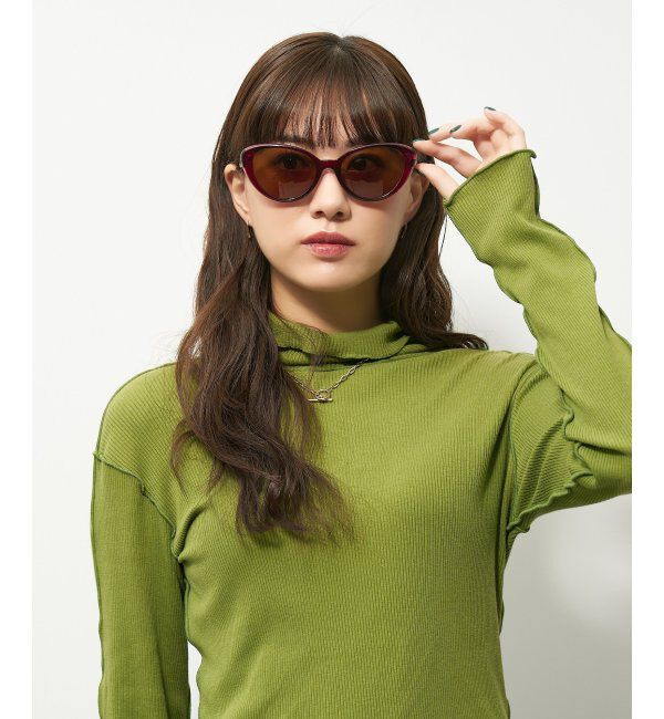  「Zoff｜サングラス｜フォックス型 キャッツアイ｜紫外線対策 UVカット」|サングラス|