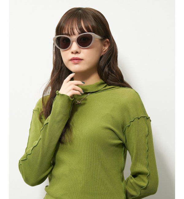  「Zoff｜サングラス｜フォックス型 キャッツアイ｜紫外線対策 UVカット」|サングラス|