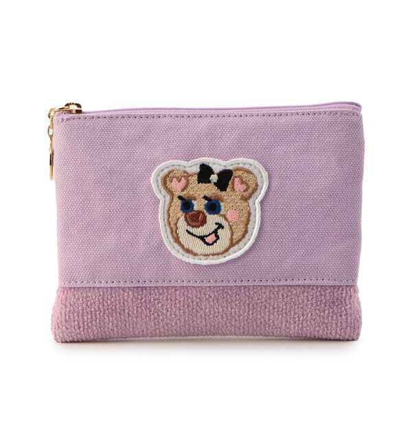 LOVERARY BY FEILER「オールドテディガール　ワッペンポーチ　L/OTG-243039」|ポーチ|ペールパープル
