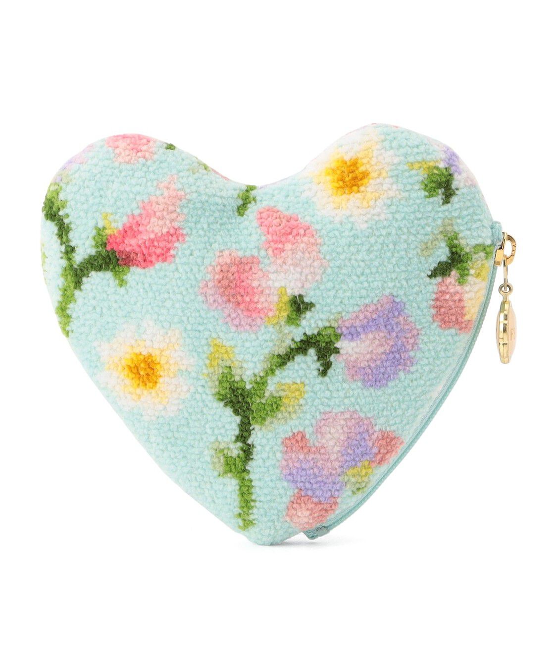 FEILER「スウィートスイートピー　ハートポーチ　SSP-251135」|ポーチ|ペールグリーン