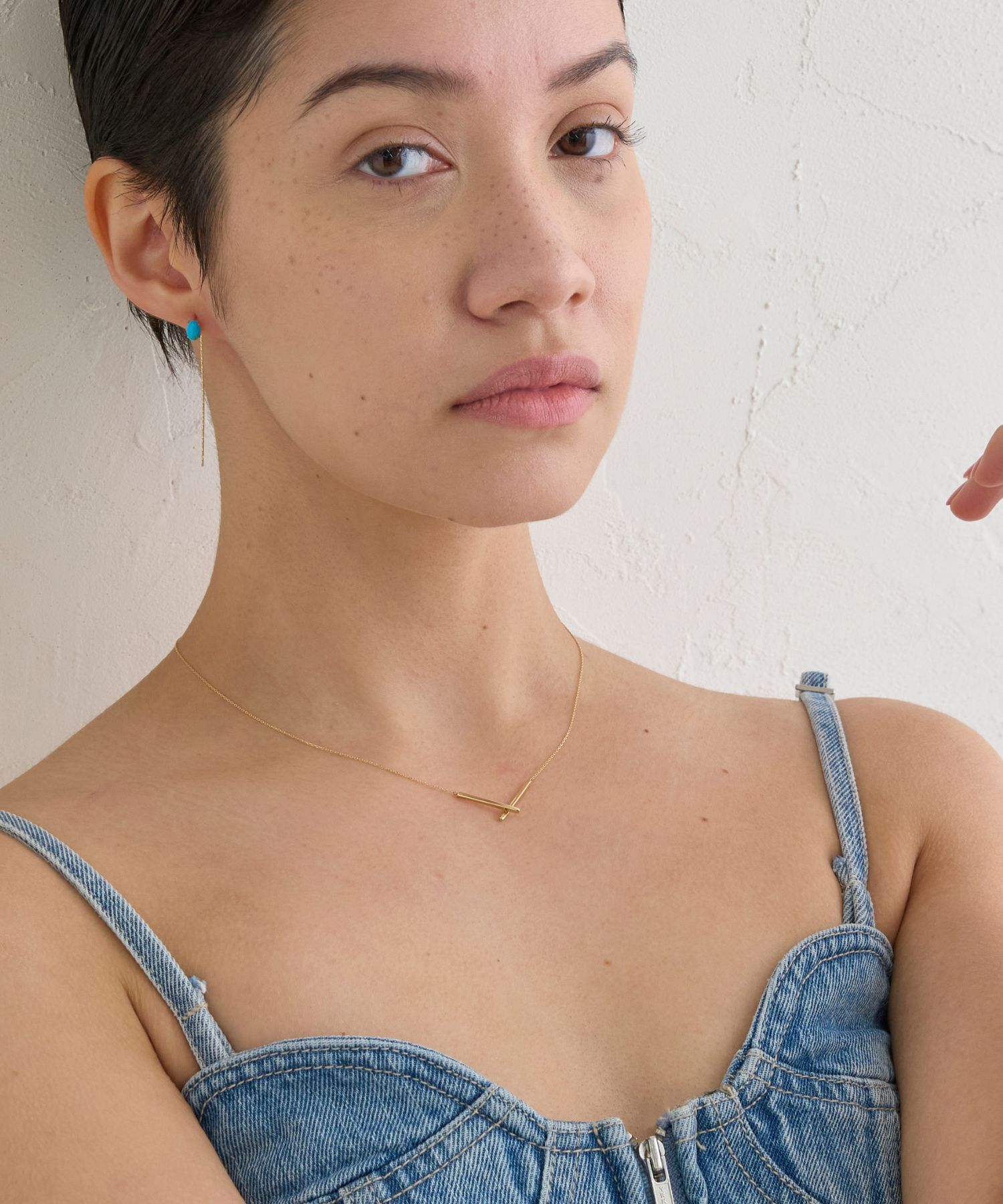 JUPITER「【K10】Vラインネックレス　＜長さ調整可能：36.1cm,最長: 39.6cm>」|ネックレス|