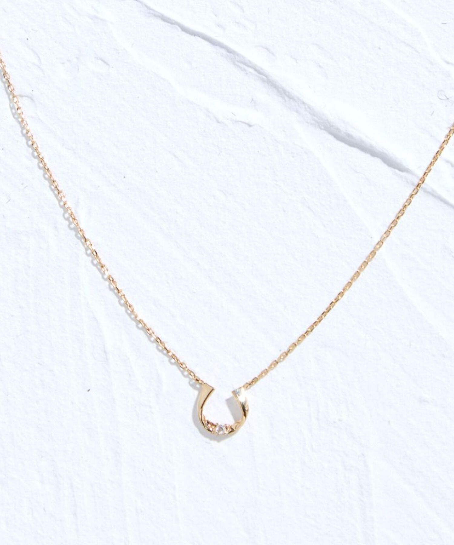 JUPITER「【K10】バテイダイヤモンドネックレス<全長約40.5cm(調節した時の長さ37㎝)>」|ネックレス|