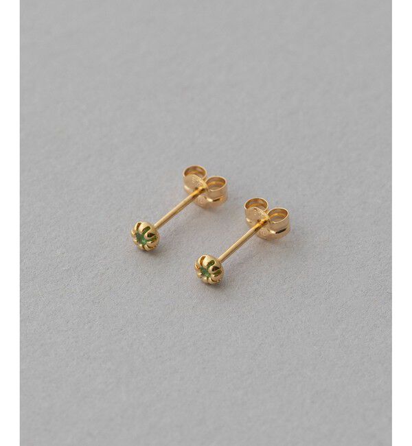 ete「K18YG フルール ピアス（誕生石 5・7・9月）」|ピアス|