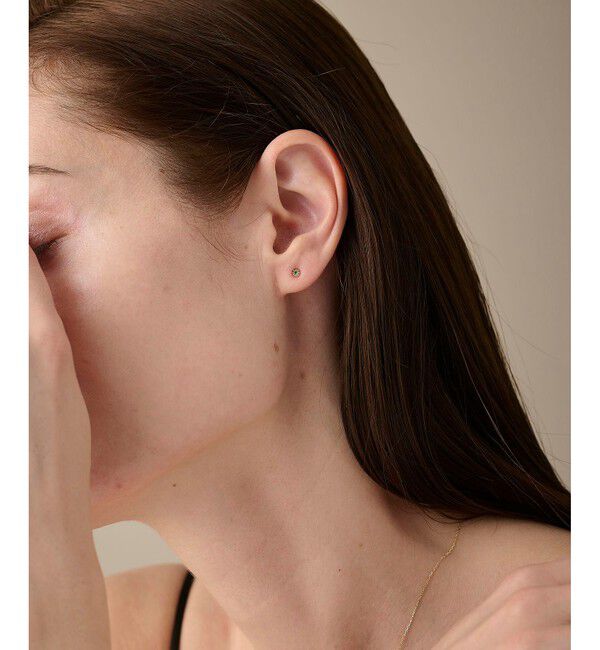 ete「K18YG フルール ピアス（誕生石 5・7・9月）」|ピアス|