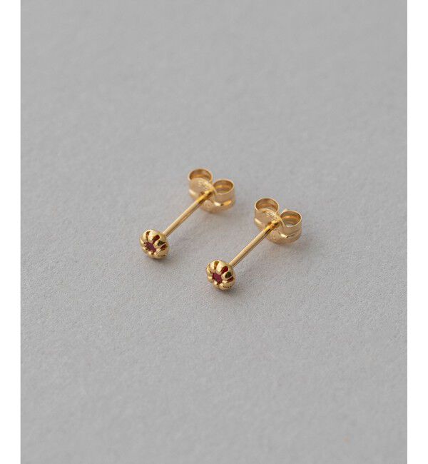 ete「K18YG フルール ピアス（誕生石 5・7・9月）」|ピアス|