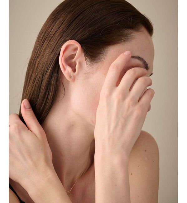 ete「K18YG フルール ピアス（誕生石 5・7・9月）」|ピアス|