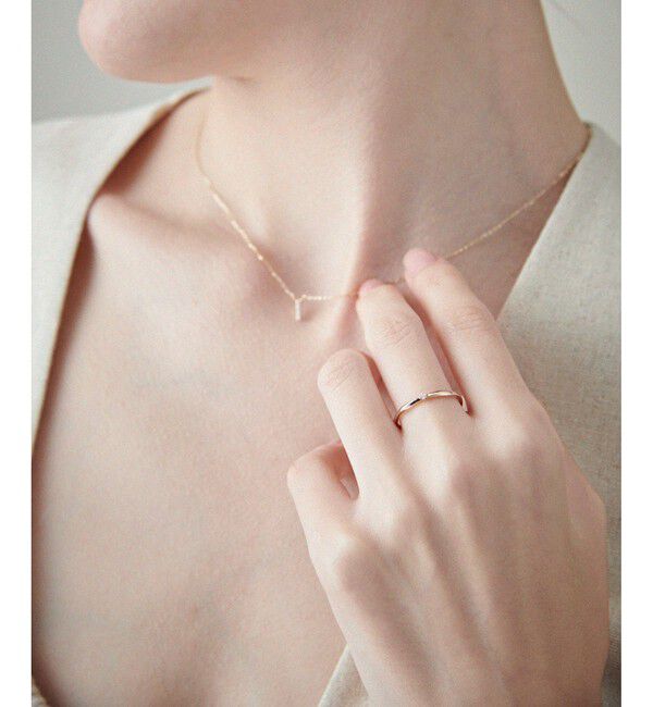 ete「［レイヤード］K10YG ダイヤモンド リング」|リング|