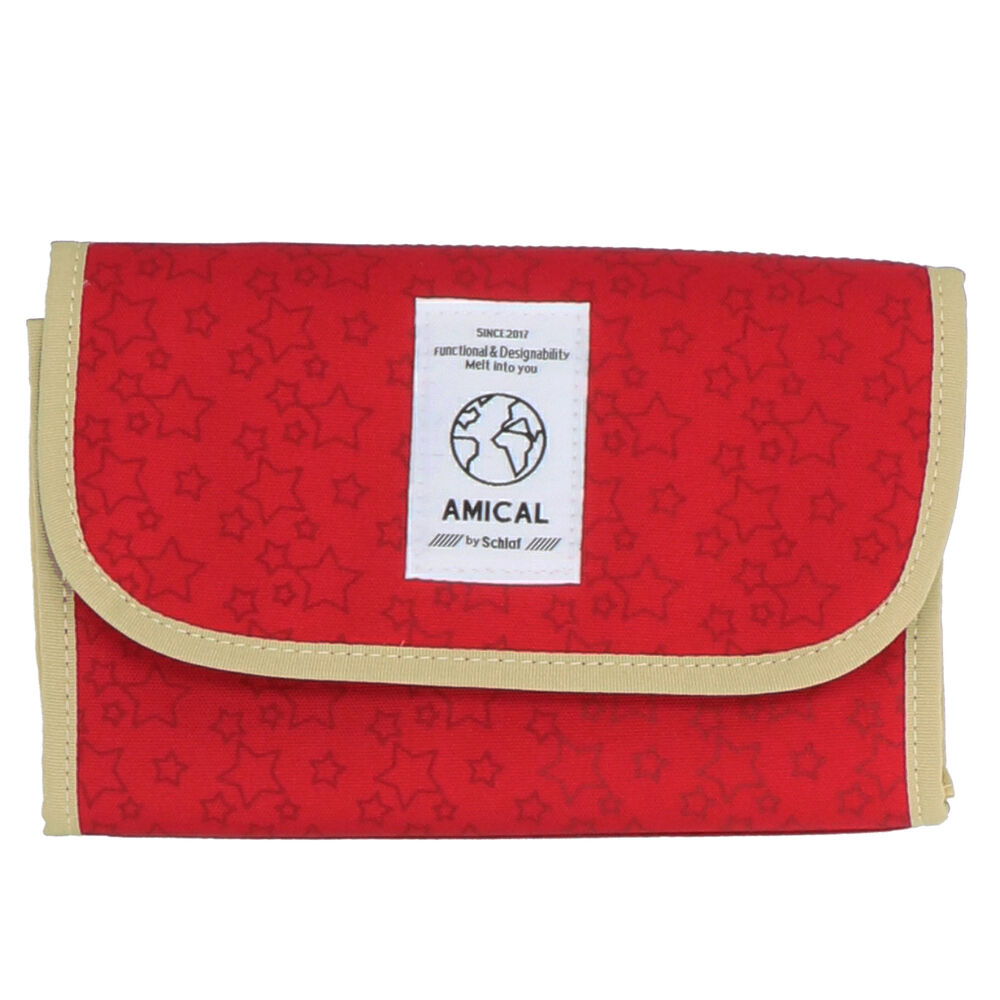 BACKYARD FAMILY「マルチケース 母子手帳 通販 母子手帳ケース おしゃれ かわいい シンプル 通帳ケース」|マタニティ・ママグッズ|レッド1