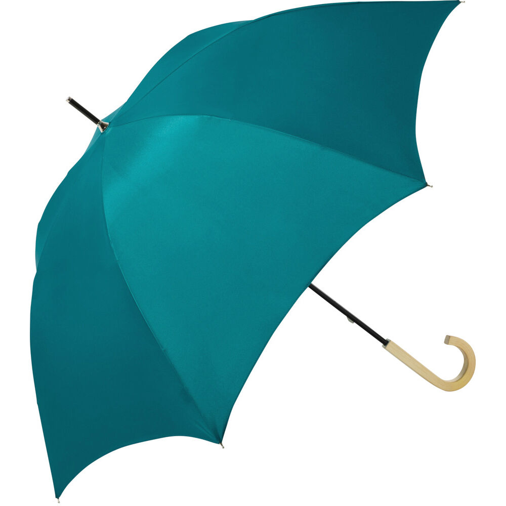 BACKYARD FAMILY「傘 レディース 長傘 耐風 通販 because ユーデイ ブランド グラスファイバー 晴雨兼用」|傘|グリーン1