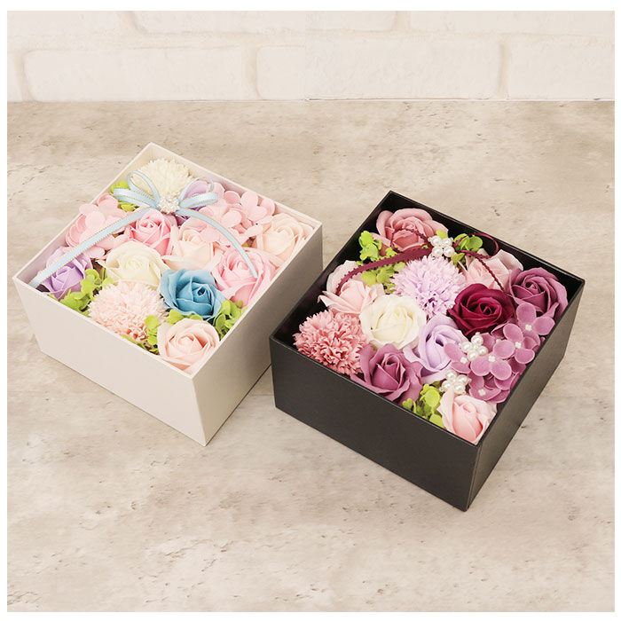 BACKYARD FAMILY「ソープフラワー ボックス 通販 グレースボックス 正方形SSサイズ アーティフィシャルフラワー」|その他|