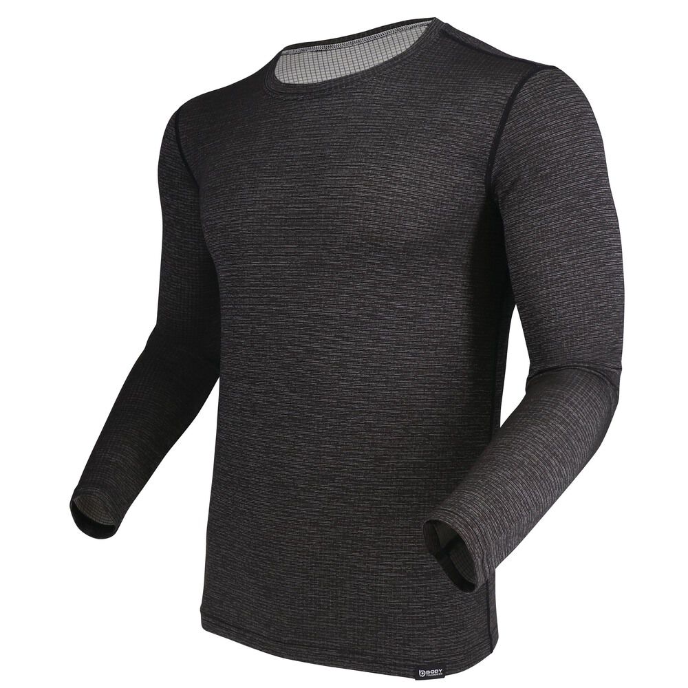 BACKYARD FAMILY「インナー 長袖 シャツ 夏 通販 ドライシャツ 肌着 下着 クルーネックシャツ 冷感 クール」|Tシャツ・カットソー|ブラック1