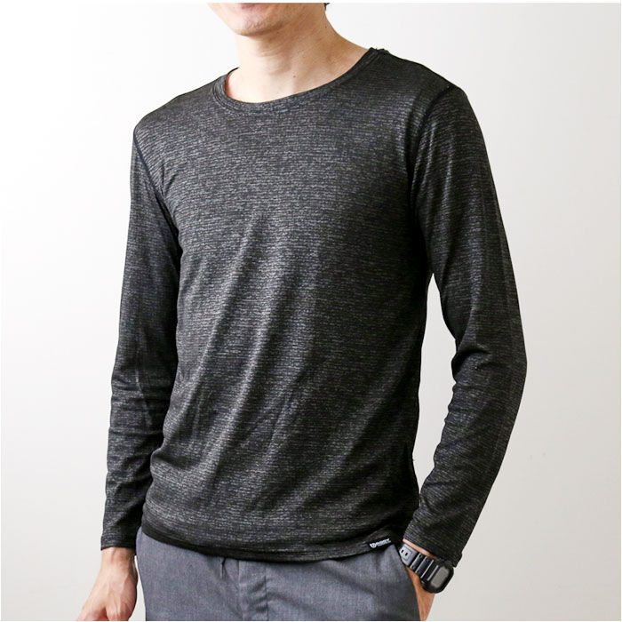BACKYARD FAMILY「インナー 長袖 シャツ 夏 通販 ドライシャツ 肌着 下着 クルーネックシャツ 冷感 クール」|Tシャツ・カットソー|
