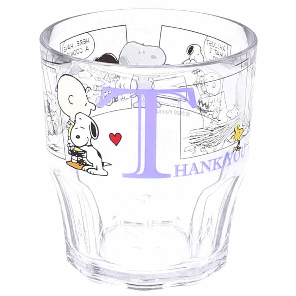 BACKYARD FAMILY「スヌーピー コップ 通販 プラコップ クリアプラカップ タンブラー 300ml カップ ピーナッツ」|食器・キッチングッズ|パープル1