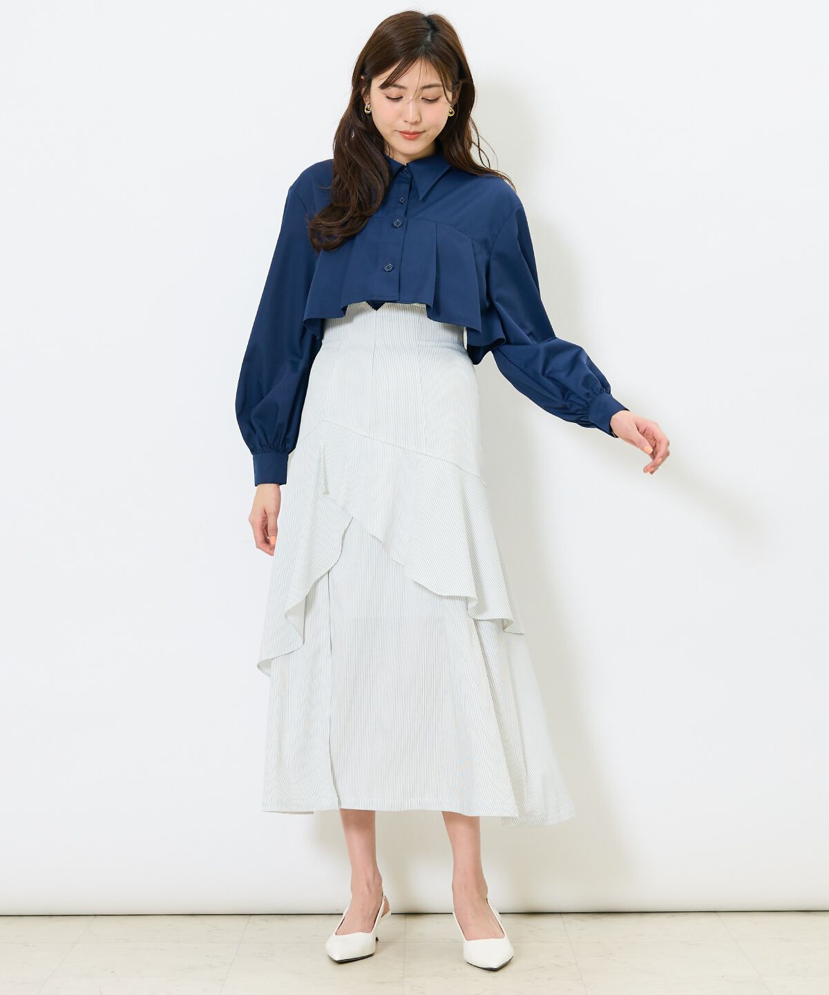 アンドクチュール「レイヤードティアードフリルスカート」|スカート|