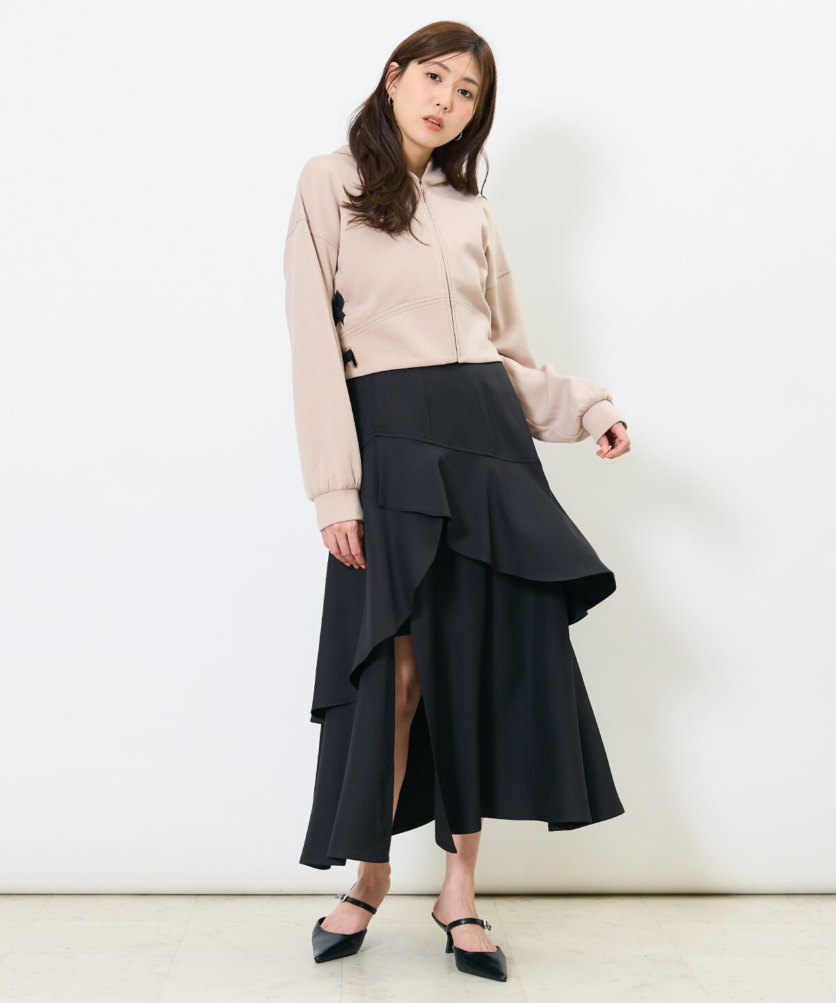 アンドクチュール「レイヤードティアードフリルスカート」|スカート|