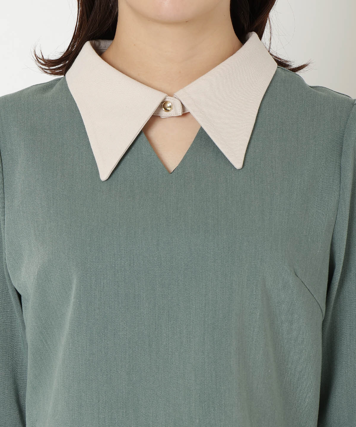 REDYAZEL「配色襟トップス」|シャツ・ブラウス|