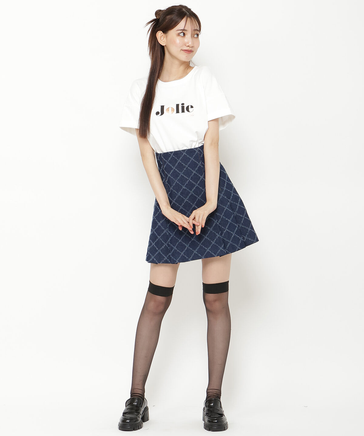 REDYAZEL「ダイヤデニムミニスカート」|フレア|