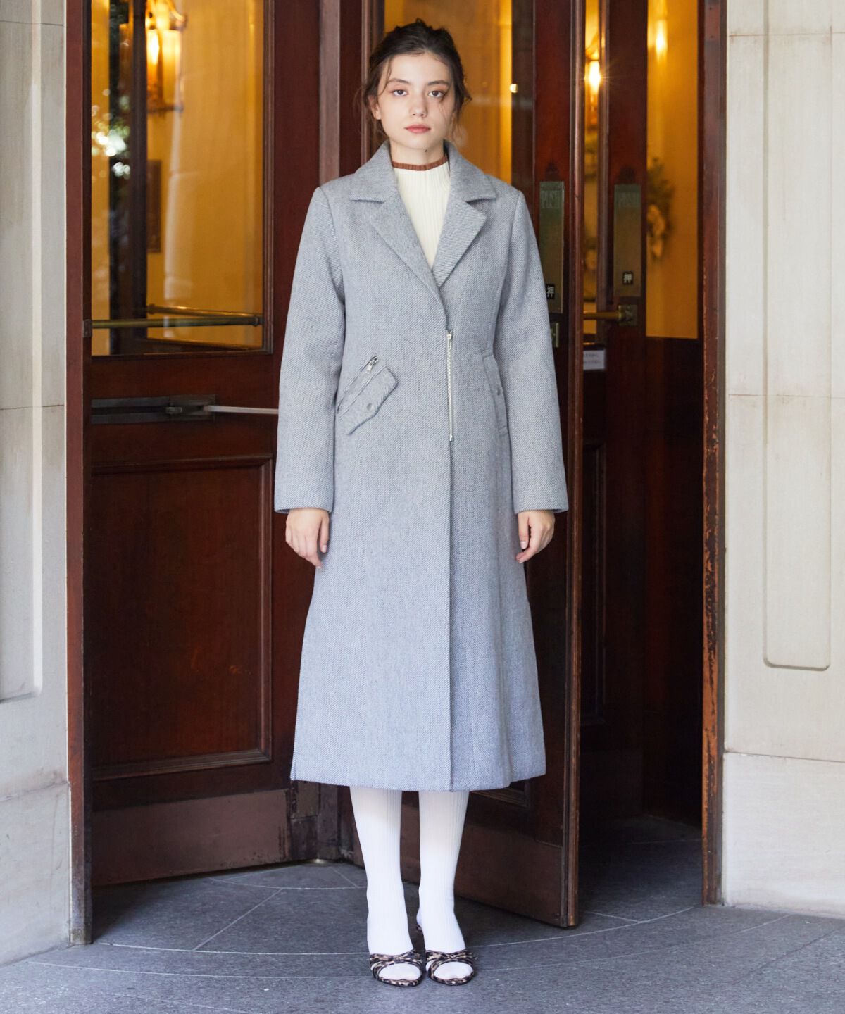 REDYAZEL「ジップチェスターコート」|ステンカラーコート|