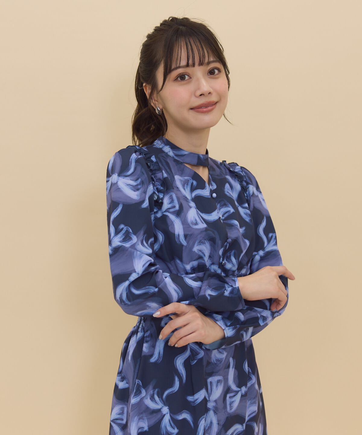 REDYAZEL「リボンプリントワンピース」|ワンピース|