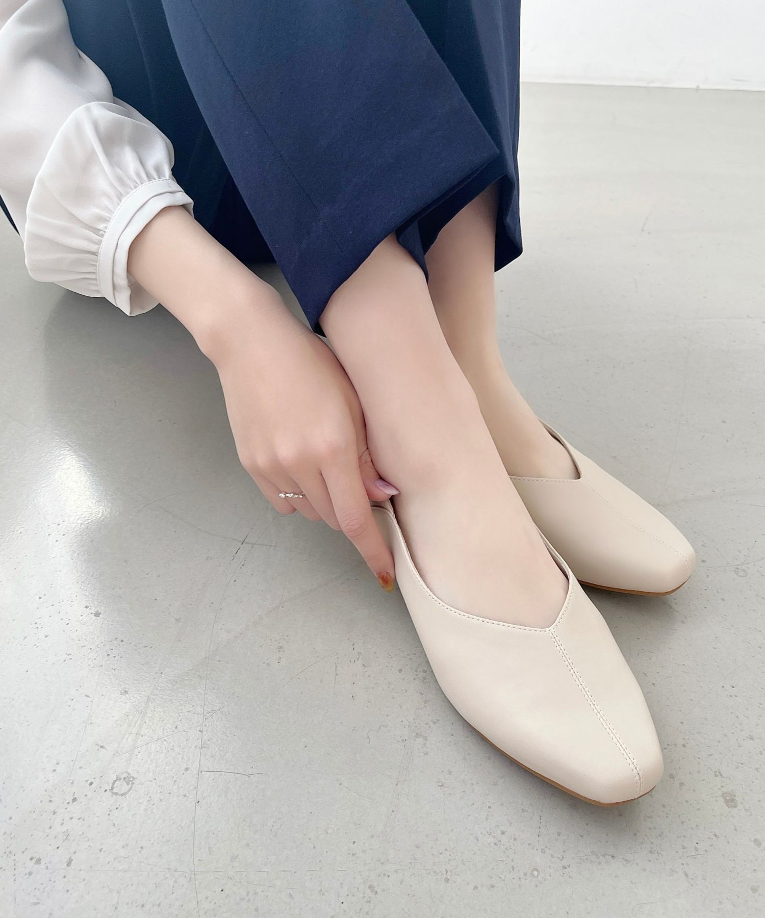 ORiental TRaffic「●通年使える●センターシームバブーシュ/51107 パンプス フラット 柔らかい」|パンプス|BEIGE