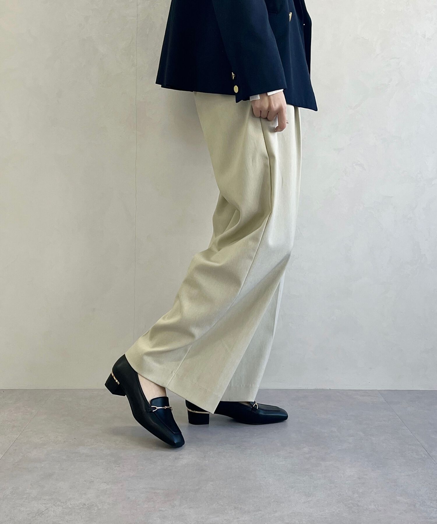 WA Oriental TRaffic「●人気シリーズ●メタリックラインビットヒールローファー/52101 ローファー」|パンプス|