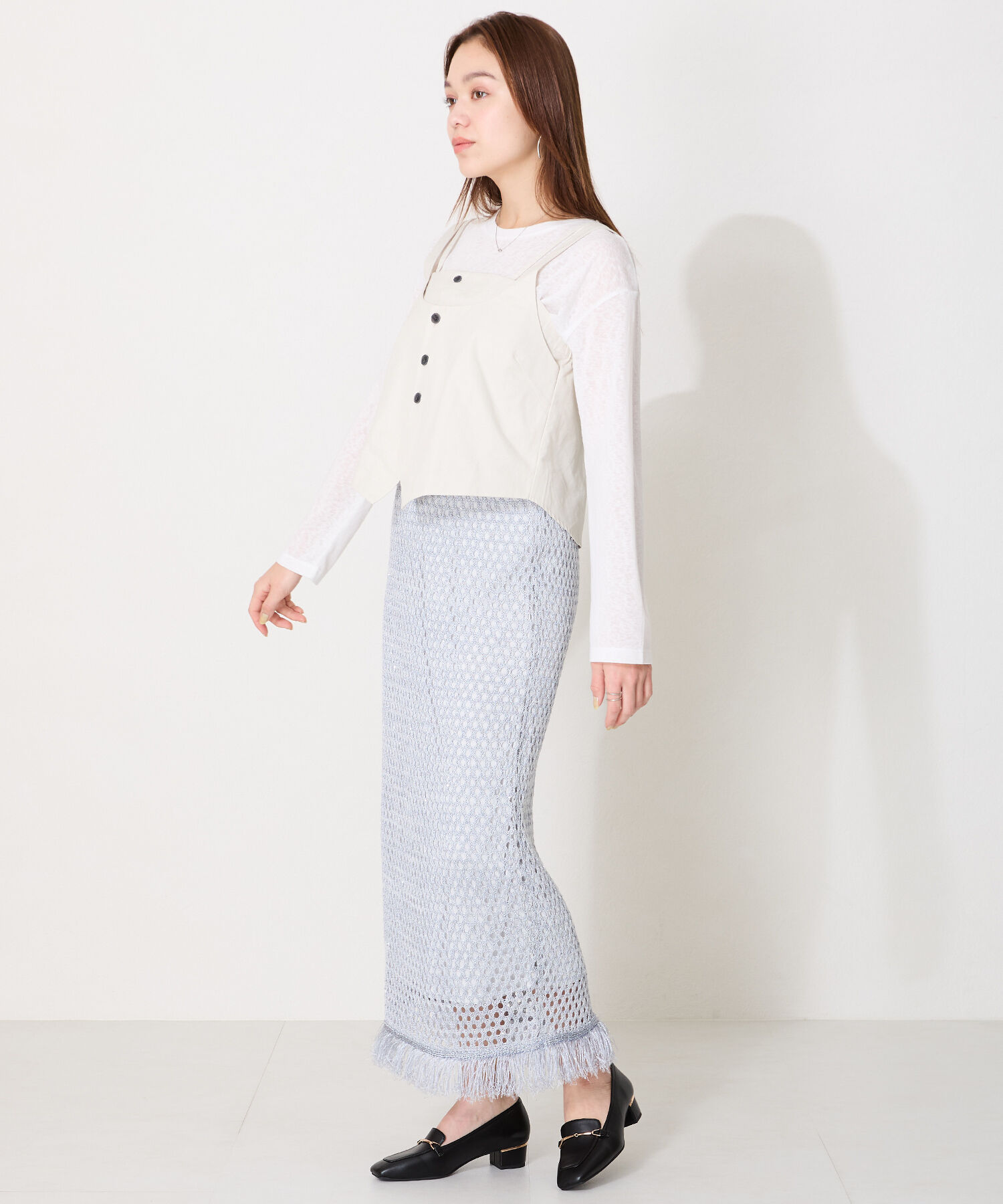 WA Oriental TRaffic「●人気シリーズ●メタリックラインビットヒールローファー/52101 ローファー」|パンプス|