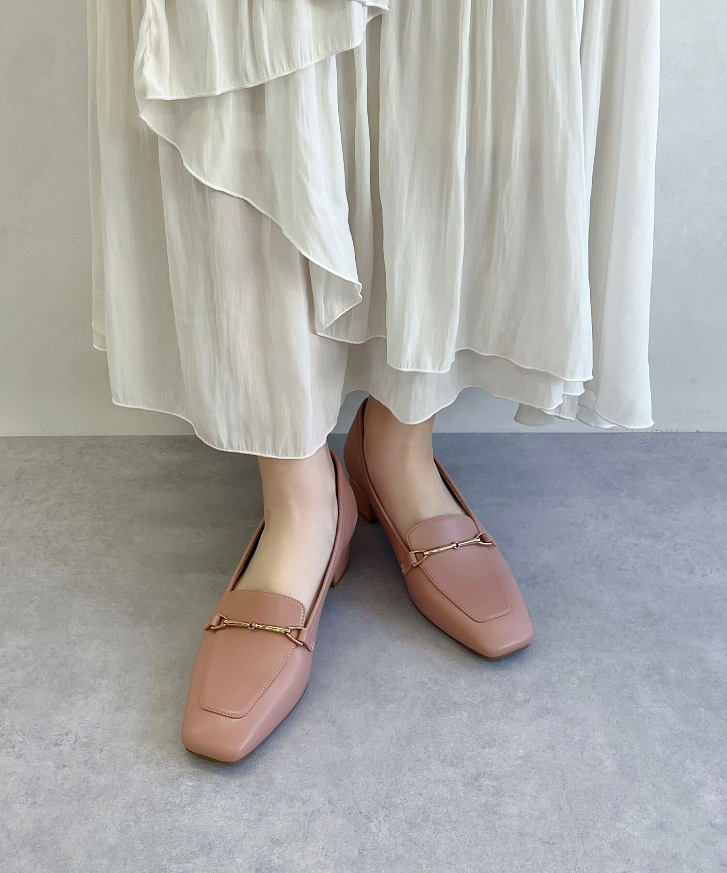 WA Oriental TRaffic「●人気シリーズ●メタリックラインビットヒールローファー/52101 ローファー」|パンプス|